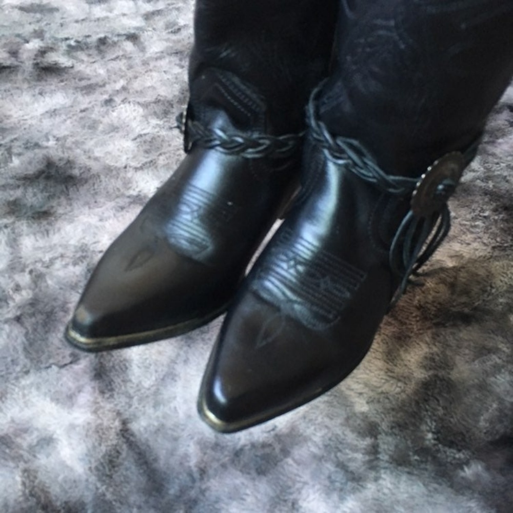 ❌SOLD❌Oak Tree Farms Leather Cowboy Boots - Picture 6 of 8